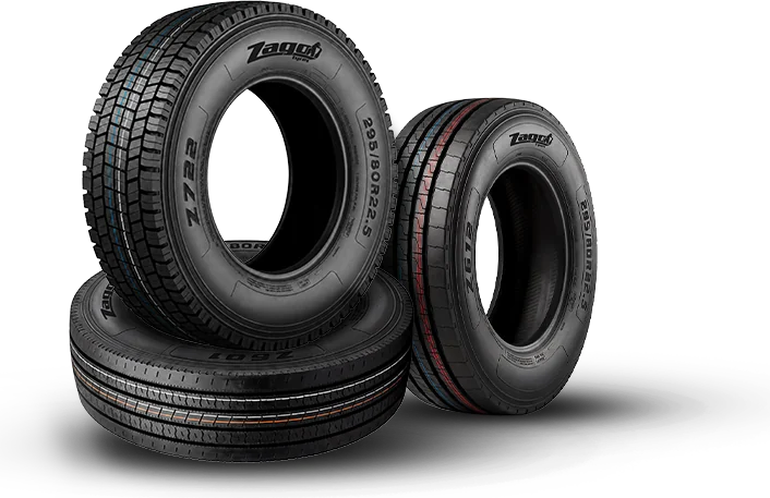 Pneus ZAGO TYRES Z601, Z612 e Z722 lado a lado